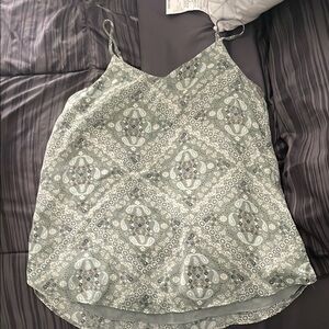 Pink Republic Cream green Asymmetrical Sleeveless Camisole